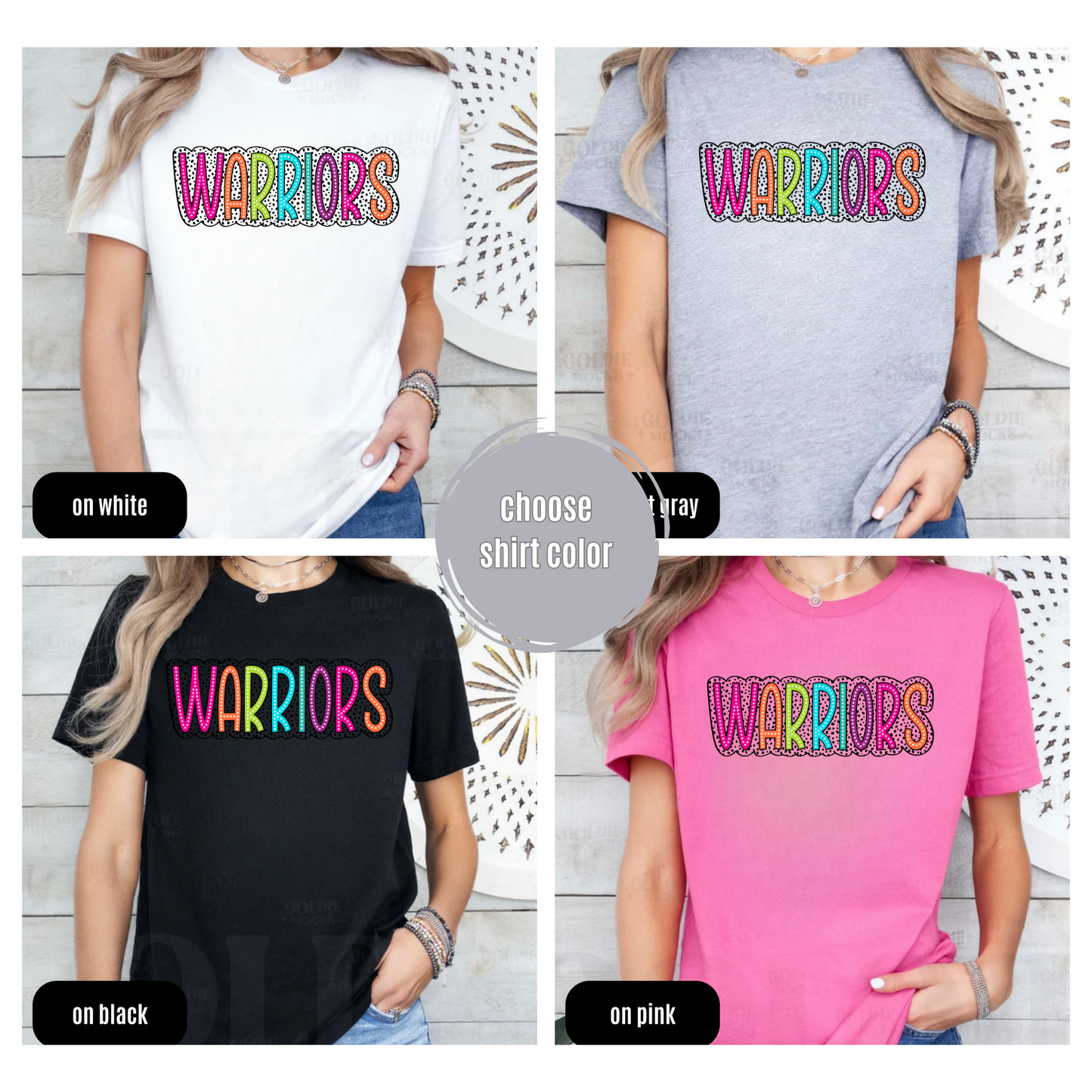 Warriors Dots  (select shirt color)